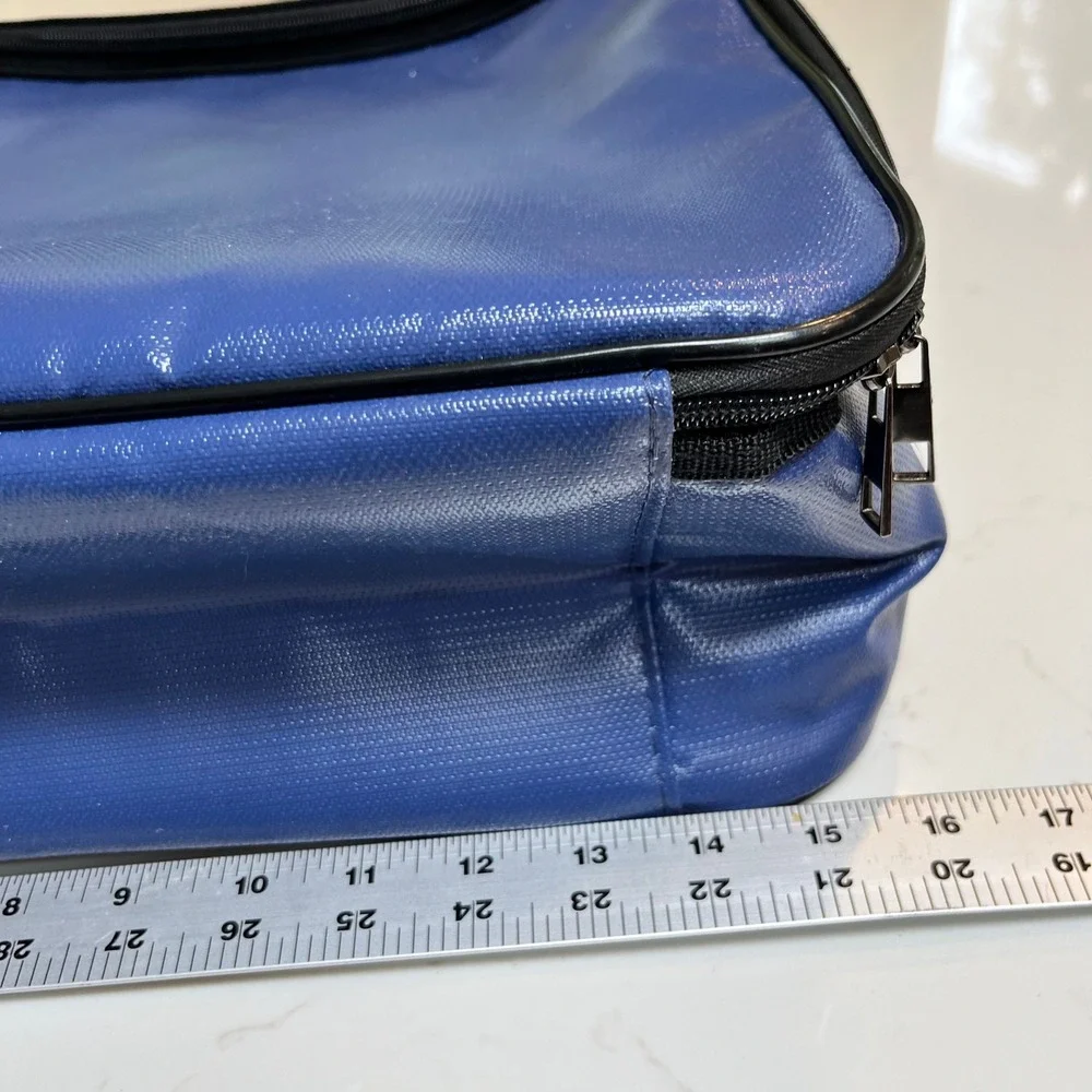 Roloway Fireproof Document Bag Blue Large Multi-Layer Lockable Security Box Case